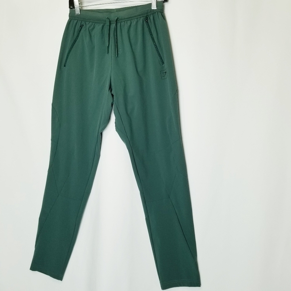 Gymshark mens small green jogger gym pants workout running walking hiking - Picture 1 of 11